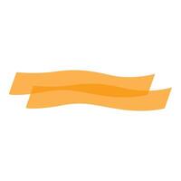 Two orange wavy banners overlapping creating dynamic movement vector