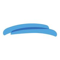 Blue double line creating wavy shape design element vector