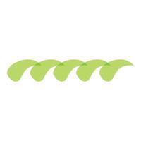Green abstract waves forming horizontal seamless pattern vector