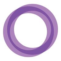 Abstract purple circle forming a wavy rounded frame design on a white background vector