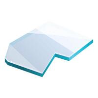 Blue ice floe floating on water surface vector
