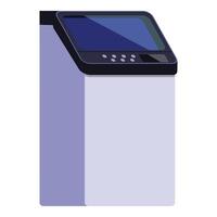 Modern atm machine displaying payment screen for transactions vector