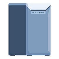 Two modern server racks standing in data center vector