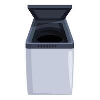 Modern washing machine with open lid showing empty drum vector