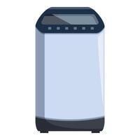 Modern smart washing machine with digital display for laundry care vector