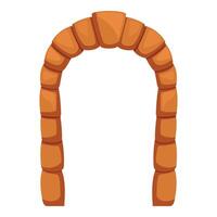 Stone archway standing on white background vector