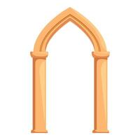 Ancient archway forming gate to enter standing on two columns vector