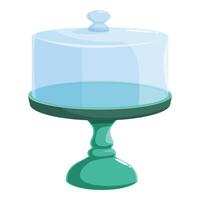 Empty cake stand waiting for dessert display vector