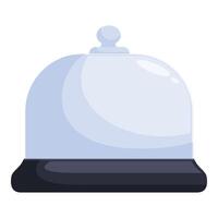 Shiny silver reception service bell sitting on counter vector