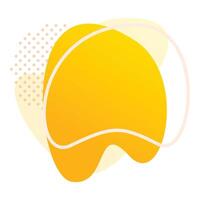 Abstract yellow gradient blob shape background with lines vector