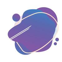 Abstract modern graphic element with fluid gradient shapes forming a cool banner vector
