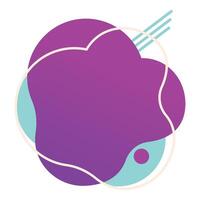 Modern abstract liquid shape with gradient creating dynamic composition vector