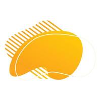 Abstract yellow shape with lines creating dynamic composition vector