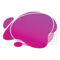 Abstract modern graphic element with fluid liquid shape and gradient filling the blank space vector