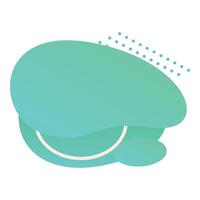 Modern abstract liquid shape with gradient forming turquoise blob vector