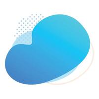 Abstract blue gradient shape design element vector