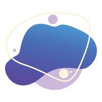 Abstract fluid shape with gradient and line art accentuating modern design vector