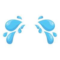 Two splashes of water droplets forming a symmetrical shape vector