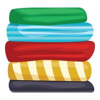 Stack of colorful and warm blankets for winter season vector