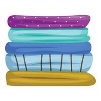 Stack of colorful clothes representing laundry and fashion vector
