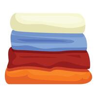 Stack of colorful towels forming a gradient vector