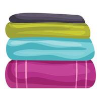 Stack of colorful towels forming a relaxing pile vector