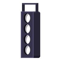 Big bluetooth speaker blasting modern music using wireless technology vector