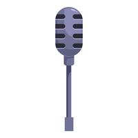 Studio microphone standing upright on white background vector