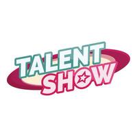 Talent show logo announcing live stage event for talented contestants vector