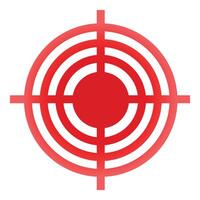 Red target showing focusing on a goal and aiming for success vector