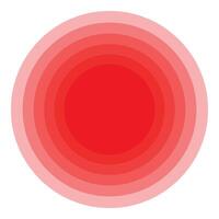 Red gradient concentric circles creating tunnel effect vector