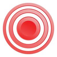 Red gradient concentric circles creating target effect vector