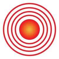 Red and orange gradient concentric circles representing pain vector