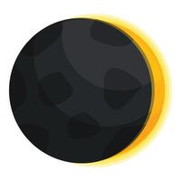 Solar eclipse is obscuring the sun behind the moon vector