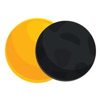 Total solar eclipse showing the sun behind the moon vector