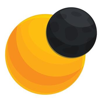 Dark planet passing in front of a glowing star in space vector