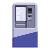 Modern atm machine displaying menu for banking operations vector