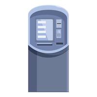 Modern atm machine displaying processing screen vector