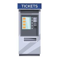 Modern automatic ticket machine issuing transportation pass vector
