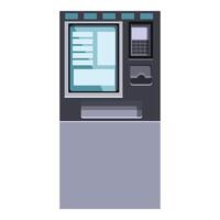 Modern atm machine displaying payment options vector