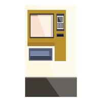 Modern ticket vending machine with blank screen displaying vector