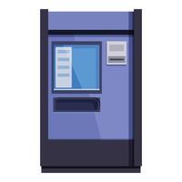 Modern atm machine displaying operating system interface vector