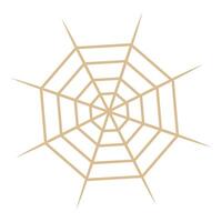 Simple spider web is catching insects on white background vector