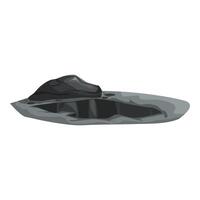 Big black rock falling into water creating hole on surface vector