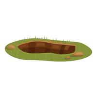Big hole ground soil layers presenting for geology science vector