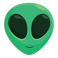 Friendly green alien smiling showing kindness and humor vector