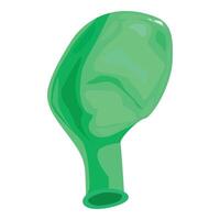 Green balloon floating with helium inside vector