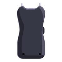 Black electric shocker for self defense generating high voltage vector