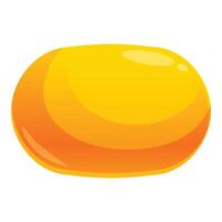 Round yellow honey pudding glowing in the light vector