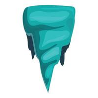 Turquoise toxic waste flowing down forming a stalactite shape vector